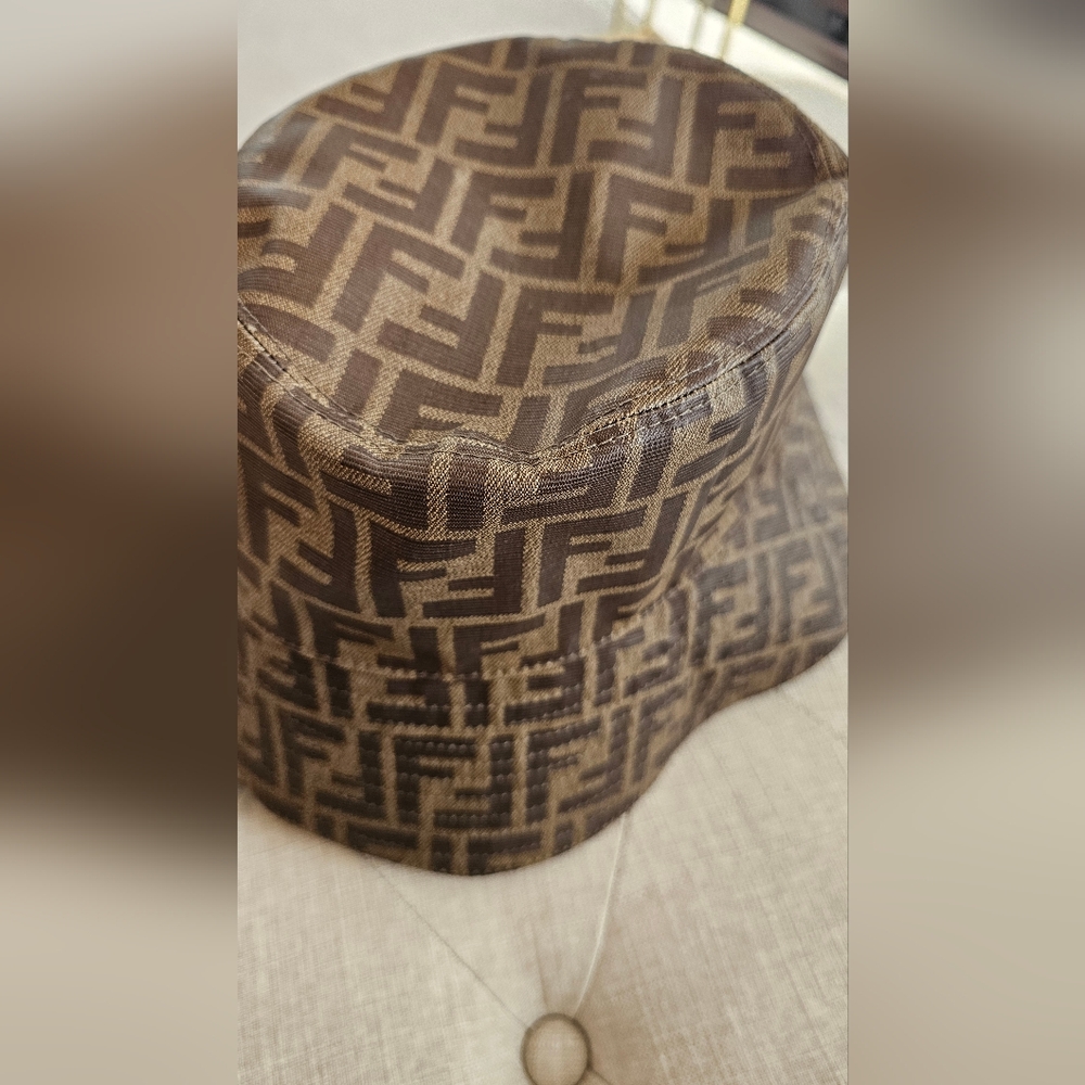 Fendi Brown Patterned Bucket Hat